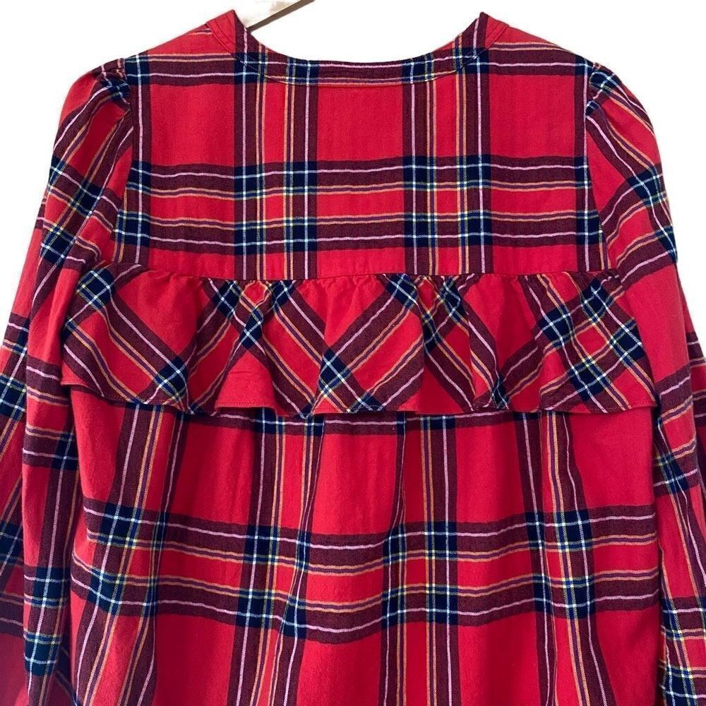J.crew plaid flannel ruffle top - Picture 11 of 14